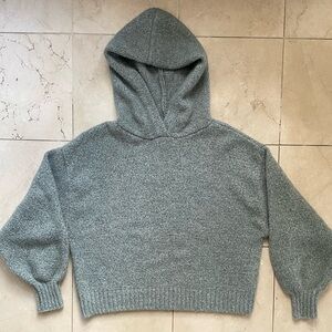 Zara sage Green Hooded Sweater